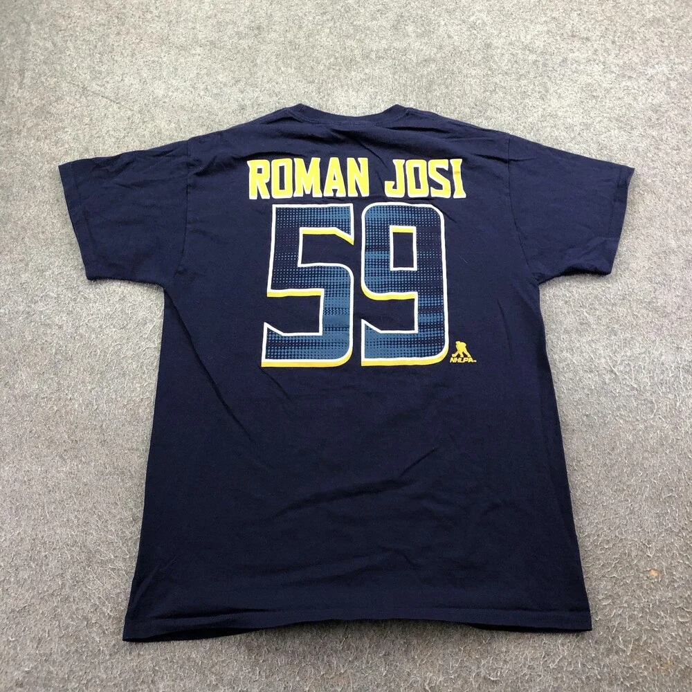 Nashville Predators Shirt Mens Medium Blue NHL Hockey Roman Josi 59 Pro Edge
